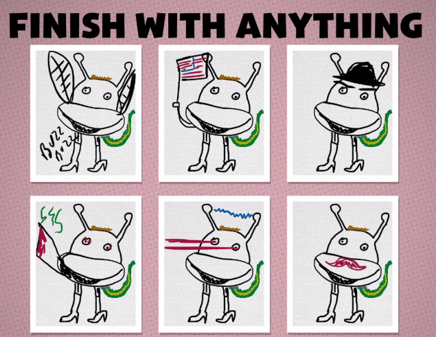 A gallery of wacky hand-drawn animals